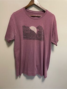 Eddie Bauer Maroon Graphic Crew Neck Short Sleeve Tee Men’s Large